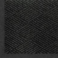 🔥 m+a маттинг 2297 ватерхог эко примьер модный коврик для пола, из волокна пэт-полиэстера, для использования внутри и снаружи, с резиновой подложкой из сбр, размер 3'х 2', толщина 3/8 дюйма, черно-серый цвет логотип