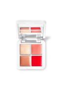 rms beauty lip2cheek glow quad mini palette - portable lip, cheek &amp; highlighter kit - featuring three (3) lip2cheek tints &amp; creamy luminizer (0.08 oz) logo