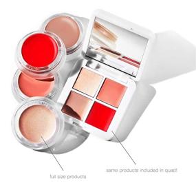 img 1 attached to RMS Beauty Lip2Cheek Glow Quad Mini Palette - Portable Lip, Cheek &amp; Highlighter Kit - Featuring Three (3) Lip2Cheek Tints &amp; Creamy Luminizer (0.08 oz)