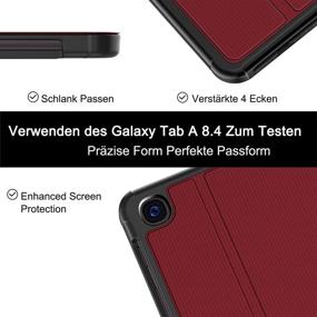 img 1 attached to 🔴 Soke Galaxy Tab A 8.4 Case 2020, Premium Shockproof Stand Folio Case with Multiple Viewing Angles, Hard TPU Back Cover for Samsung Galaxy Tab A 8.4 inch Tablet [SM-T307], Red