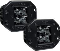 🔦 enhance visibility with rigid industries 21221blk d-series led spot flush mount, pair (midnight edition) logo