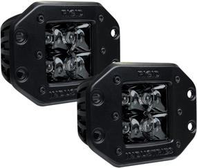 img 1 attached to 🔦 Enhance Visibility with Rigid Industries 21221BLK D-Series LED Spot Flush Mount, Pair (Midnight Edition)