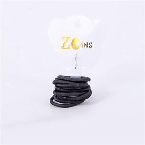 img 3 attached to ZCOINS Thin Hair Tie for Baby Toddler Ponytail Holders - Baby Girl Hair Ties Black (Pack of 100)