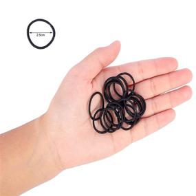 img 1 attached to ZCOINS Thin Hair Tie for Baby Toddler Ponytail Holders - Baby Girl Hair Ties Black (Pack of 100)