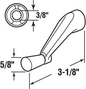 img 3 attached to 🔍 Enhance Your Window Operation with PRIME-LINE Products H 3966 Spline Socket Crank Handle in Stone Finish