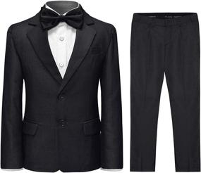 img 4 attached to Formal Pieces Blazer Trousers Wedding Boys' Clothing and Suits & Sport Coats