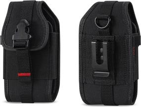img 4 attached to 📱 Krofel Canvas Case with Clip Side Holster - Compatible with Sonim XP3, Samsung Rugby 2/3/4, Convoy 4, Kyocera Cadence/DuraXA/DuraXV/DuraXV Extreme, Alcatel GO FLIP 3, Alcatel SMARTFLIP