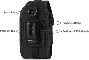 img 3 attached to 📱 Krofel Canvas Case with Clip Side Holster - Compatible with Sonim XP3, Samsung Rugby 2/3/4, Convoy 4, Kyocera Cadence/DuraXA/DuraXV/DuraXV Extreme, Alcatel GO FLIP 3, Alcatel SMARTFLIP