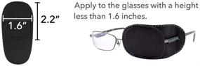 img 1 attached to FCAROLYN 6pcs Eye Patch for Glasses: Normal Size, Black - Enhanced Comfort and Functionality