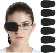 fcarolyn 6pcs eye patch for glasses: normal size, black - enhanced comfort and functionality logo