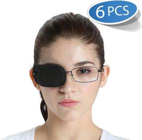 img 3 attached to FCAROLYN 6pcs Eye Patch for Glasses: Normal Size, Black - Enhanced Comfort and Functionality