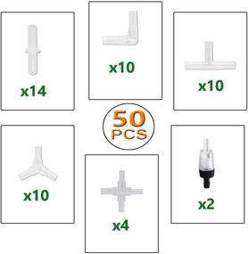 img 3 attached to 🐠 Y-Axis 50 Pcs Aquarium Air Valve Connector: Acrylic Inline Tubing Non-Return Valves for 3/16'' - Enhance Your Aquarium's Aeration Effortlessly!