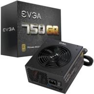 evga 210-gq-0750-v1 750-ваттный блок питания gq - 80 + золото, полумодульный, режим evga eco, гарантия 5 лет, черный. логотип