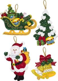 img 2 attached to Bucilla 89055E Santas Applique Ornament