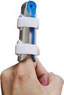 sixport finger splint: adjustable aluminium support for pain relief, rheumatoid arthritis, trigger finger, mallet finger, post-operative care - l size logo