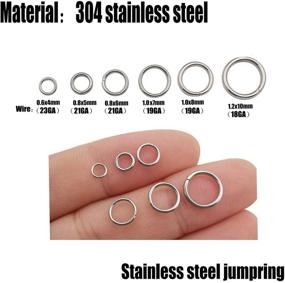 img 2 attached to 🔗 Versatile 1000 pcs Stainless Steel Split Rings: Essential Connector Rings for Jewelry Making, DIY Crafts, Keychains - 6mm Size (12603)