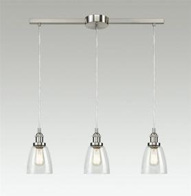 img 3 attached to 💡 EUL Industrial Brushed Nickel 3-Light Kitchen Island Pendant with Clear Glass – Stylish Lighting Fixture for Modern Spaces