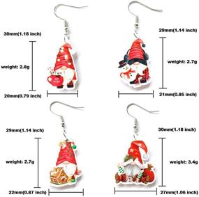 img 3 attached to Pingyongchang Cartoon Christmas Lightweight Earrings