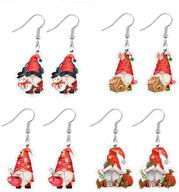 pingyongchang cartoon christmas lightweight earrings logo