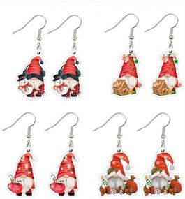 img 4 attached to Pingyongchang Cartoon Christmas Lightweight Earrings