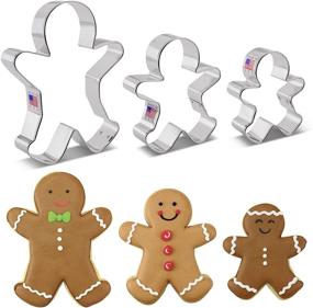 img 3 attached to Ann Clark Cookie Cutters Gingerbread Man Set - 3 Piece Cookie Cutter Set with Recipe Booklet, Various Sizes