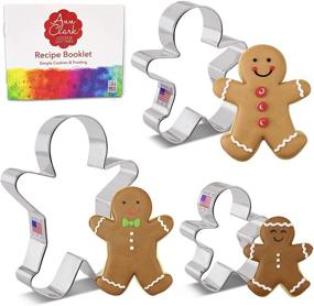 img 4 attached to Ann Clark Cookie Cutters Gingerbread Man Set - 3 Piece Cookie Cutter Set with Recipe Booklet, Various Sizes