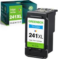🖨️ greenbox remanufactured canon 241xl color ink cartridge replacement for canon cl-241xl 241 xl, compatible with canon pixma mg3620, ts5120, mx532, mx472, mx452, mg3522, mg2120, mg3520, mg3220 printers - 1 tri-color logo