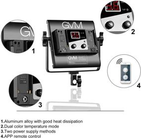 img 2 attached to GVM Светодиодные видео-светила Bi-Color с функцией приложения: Регулируемая Цветовая температура и Яркость для Студийной Съемки - CRI97+ TLCI97 Светодиодная панель + Крышка на фронтальные светильники