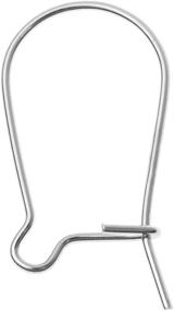 img 4 attached to Pack of 10 Genuine 925 Sterling Silver Kidney Earring Hooks with 20mm Ear Wire Connector, Wire Thickness 0.8mm / 20 Gauge / 0.032 inch - SS335