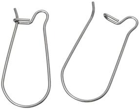 img 3 attached to Pack of 10 Genuine 925 Sterling Silver Kidney Earring Hooks with 20mm Ear Wire Connector, Wire Thickness 0.8mm / 20 Gauge / 0.032 inch - SS335