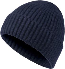 img 4 attached to 🧢 Warm and Trendy Chalier Wool Knit Slouchy Beanie Hats for Men - Perfect Winter Headwear