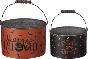 img 4 attached to Primitives Kathy Halloween Metal Buckets