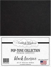 img 4 attached to 🖤 Premium Black Licorice Cardstock Paper: 8.5 X 11 Inch, Heavyweight 65 Lb. Cover - 50 Sheets by Cardstock Warehouse