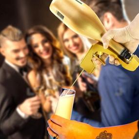 img 1 attached to 🍾 Cozylife HomeWidget Champagne Gun Shooter - Gold Metal Beer Bottle Sprayer Alcohol Shot Liquor Fountain Dispenser Hypegun Adjustable Wine Stopper Squirt for Birthday Wedding Drinking Fun Bar Party: Unleash the Excitement!