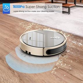 img 2 attached to 🤖 Smart Robot Vacuum and Mop: Amrobt Robotic Vacuum Cleaner with Wi-Fi Connectivity/Remote Control, Powerful 1600Pa Suction, Self-Charging for Pet Hair, Carpets & All Floor Types