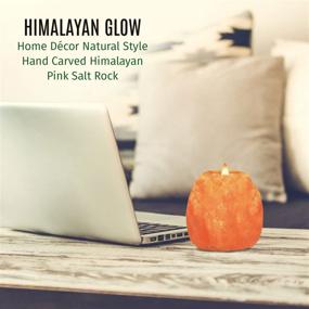 img 2 attached to 🕯️ Himalayan Glow Hand Carved Himalayan Salt Candle Holders with Night Light Functionality – Ideal Home Decor Item