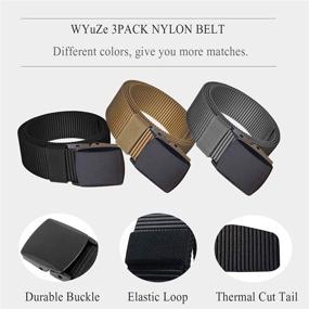 img 3 attached to 👖 Premium Adjustable Military Black Coyote Waist Belt - Essential Men's Accessories for Stylish Outfits