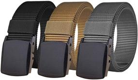 img 4 attached to 👖 Premium Adjustable Military Black Coyote Waist Belt - Essential Men's Accessories for Stylish Outfits