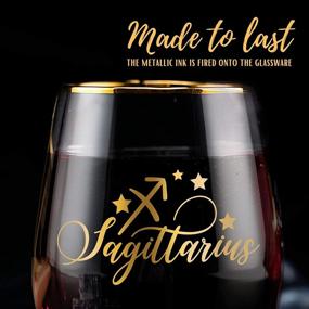 img 1 attached to Onebttl Zodiac Sagittarius Astrology Sign Wine Glasses: Stunning Stemless November December Birthday Wine Glasses for Women, Friendship, and Christmas Gifts