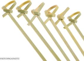 img 2 attached to 🍡 Bamboo Cocktail Picks 300 Pack - 4.1 inch - Looped Knot - Perfect for Cocktail Parties, BBQ Snacks, Club Sandwiches, and More - Natural Bamboo - Stylish and Efficient