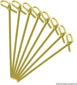 img 3 attached to 🍡 Bamboo Cocktail Picks 300 Pack - 4.1 inch - Looped Knot - Perfect for Cocktail Parties, BBQ Snacks, Club Sandwiches, and More - Natural Bamboo - Stylish and Efficient