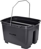 🧼 alpine industries gray double pail plastic bucket/caddy – commercial grade heavy duty caddy for cleaning home bathroom floors & windows logo