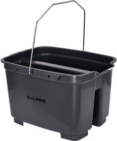 img 4 attached to 🧼 Alpine Industries Gray Double Pail Plastic Bucket/Caddy – Commercial Grade Heavy Duty Caddy for Cleaning Home Bathroom Floors & Windows