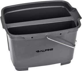 img 1 attached to 🧼 Alpine Industries Gray Double Pail Plastic Bucket/Caddy – Commercial Grade Heavy Duty Caddy for Cleaning Home Bathroom Floors & Windows