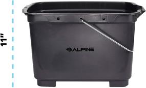 img 3 attached to 🧼 Alpine Industries Gray Double Pail Plastic Bucket/Caddy – Commercial Grade Heavy Duty Caddy for Cleaning Home Bathroom Floors & Windows