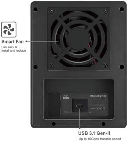 img 2 attached to 📁 Корпус для жесткого диска Mediasonic 4 Bay 3.5” SATA с USB 3.1 Type C концентратором - USB 3.1 Gen 2 10Gbps (HFR7-SU31CH)