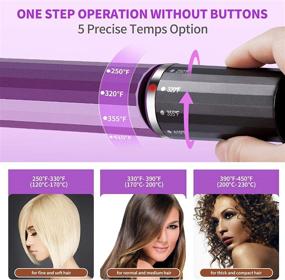 img 1 attached to Purple 2-in-1 Professional Hair Straightener and Curling Iron, Fast Heating with Adjustable Temperature for All Hair Types