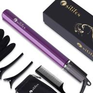 purple 2-in-1 professional hair straightener and curling iron, fast heating with adjustable temperature for all hair types logo