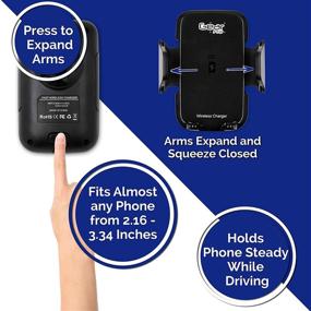 img 1 attached to Gear Pro Wireless Car Cup Holder Charger Mount - Fully Adjustable 360° Goose Neck, 10W Qi Fast Charging - Compatible with All Qi Enabled Apple iPhones and Samsung Android Phones