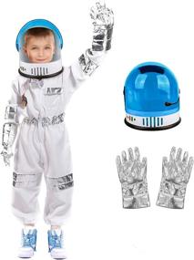 img 4 attached to 👨 Kids Space Suit with Astronaut Helmet - Astronaut Costume Set